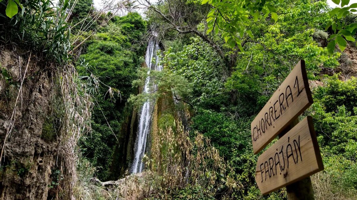 El enclave natural entre pinares de Málaga que sorprende cada primavera con una cascada de más de 20 metros