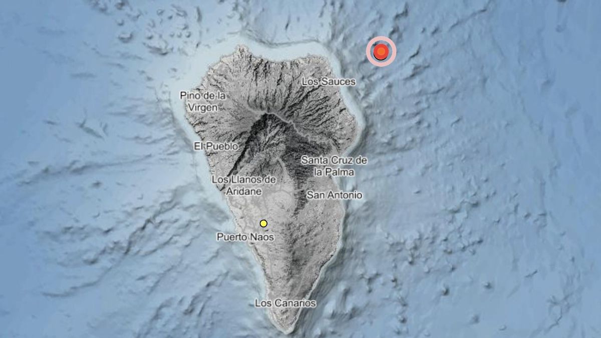 Mapa del IGN en el que se indica el punto donde se ha registrado el terremoto en la tarde de este sábado.