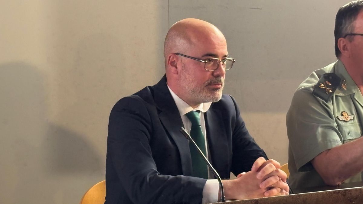 El delegado del Gobierno en la Comunidad de Madrid, Francisco Martín, en un acto con Guardia Civil en Colmenar Viejo