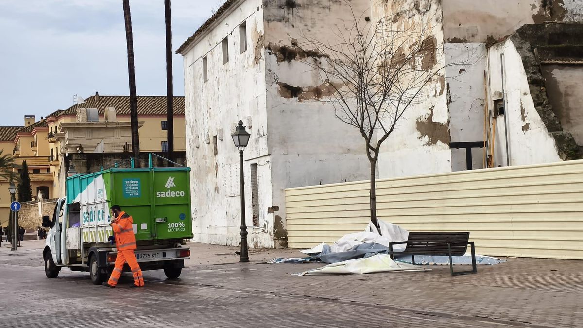 Daños en el mural de los refugiados ucranianos