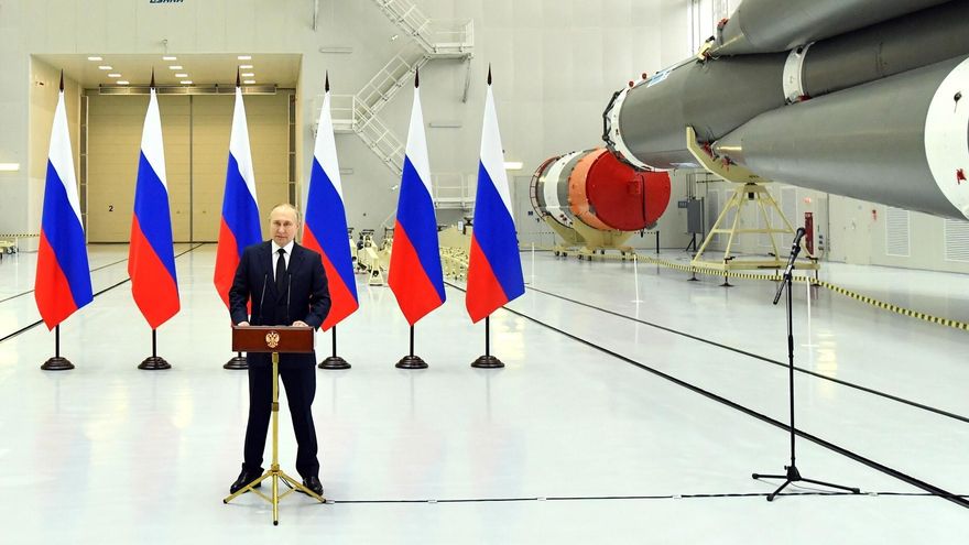 El presidente de Rusia, Vladimir Putin, este martes en Tsiolkovsky.