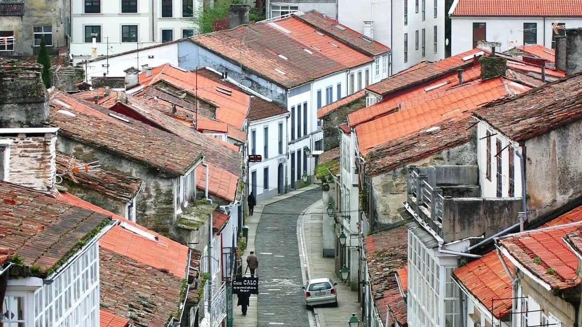 Rúa das Hortas, en el Casco Histórico de Santiago de Compostela
