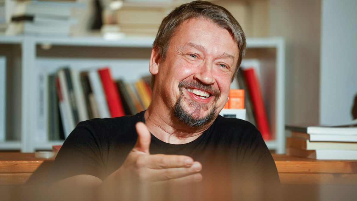 Domènech, en un momento de la entrevista