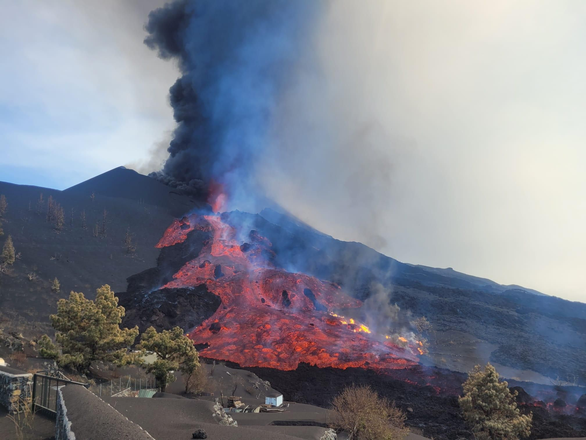 Impresionante imagen del volcán. IGME