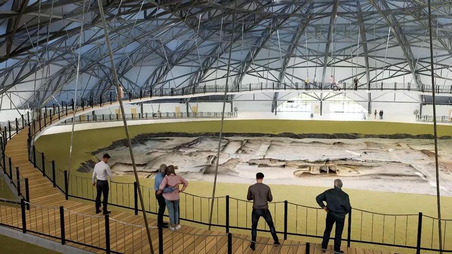 Una de las cúpulas más grandes de Europa protegerá el yacimiento tartésico del Turuñuelo y permitirá visitarlo
