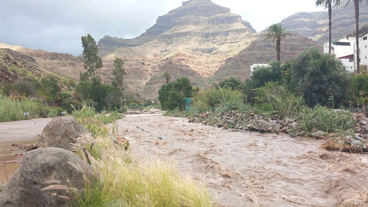 Dos presas de Gran Canaria, en riesgo de rebosar en las próximas horas por la borrasca Therese