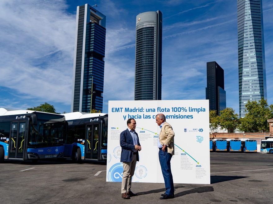 Borja Carabante, esta semana en la presentación de los nuevos autobuses de la EMT