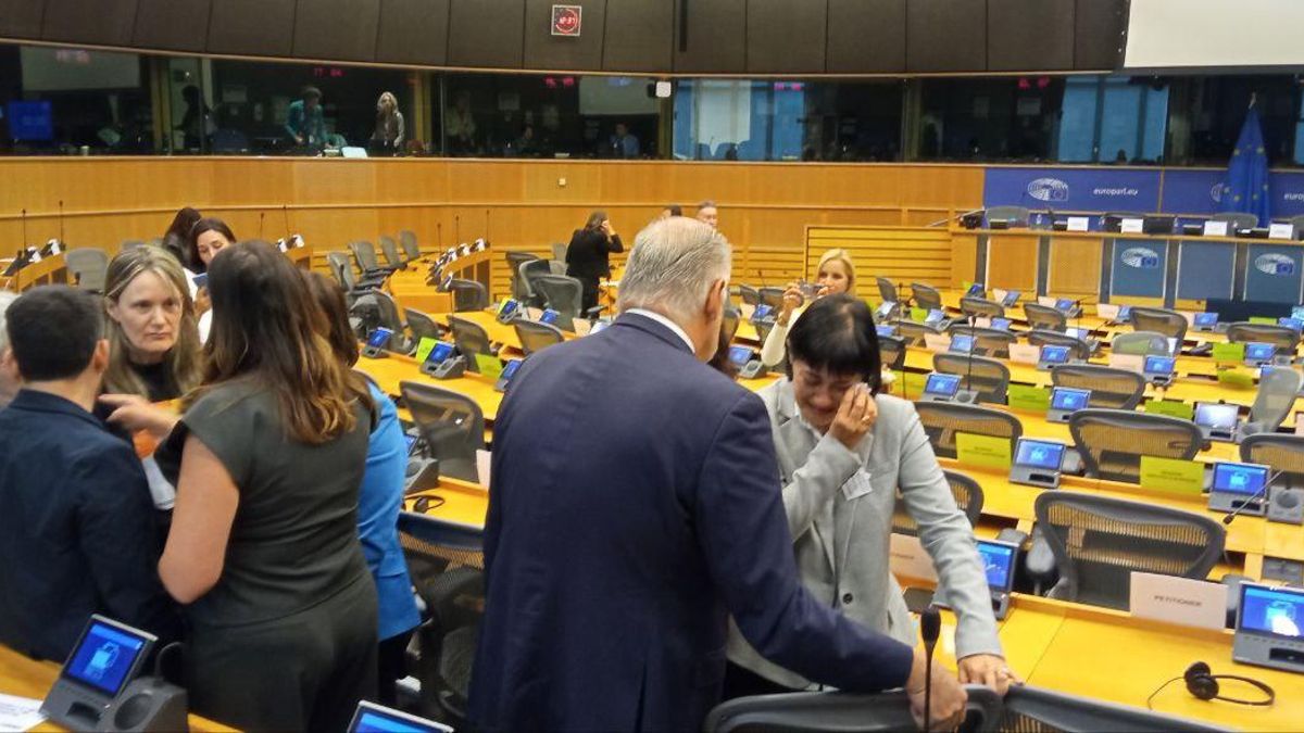 Los familiares de las víctimas de la DANA piden "justicia, verdad, memoria y reparación" en el Parlamento Europeo