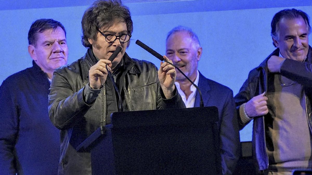 Milei, el jueves, en el acto de lanzamiento de la campaña bonaerense libertaria en La Plata.