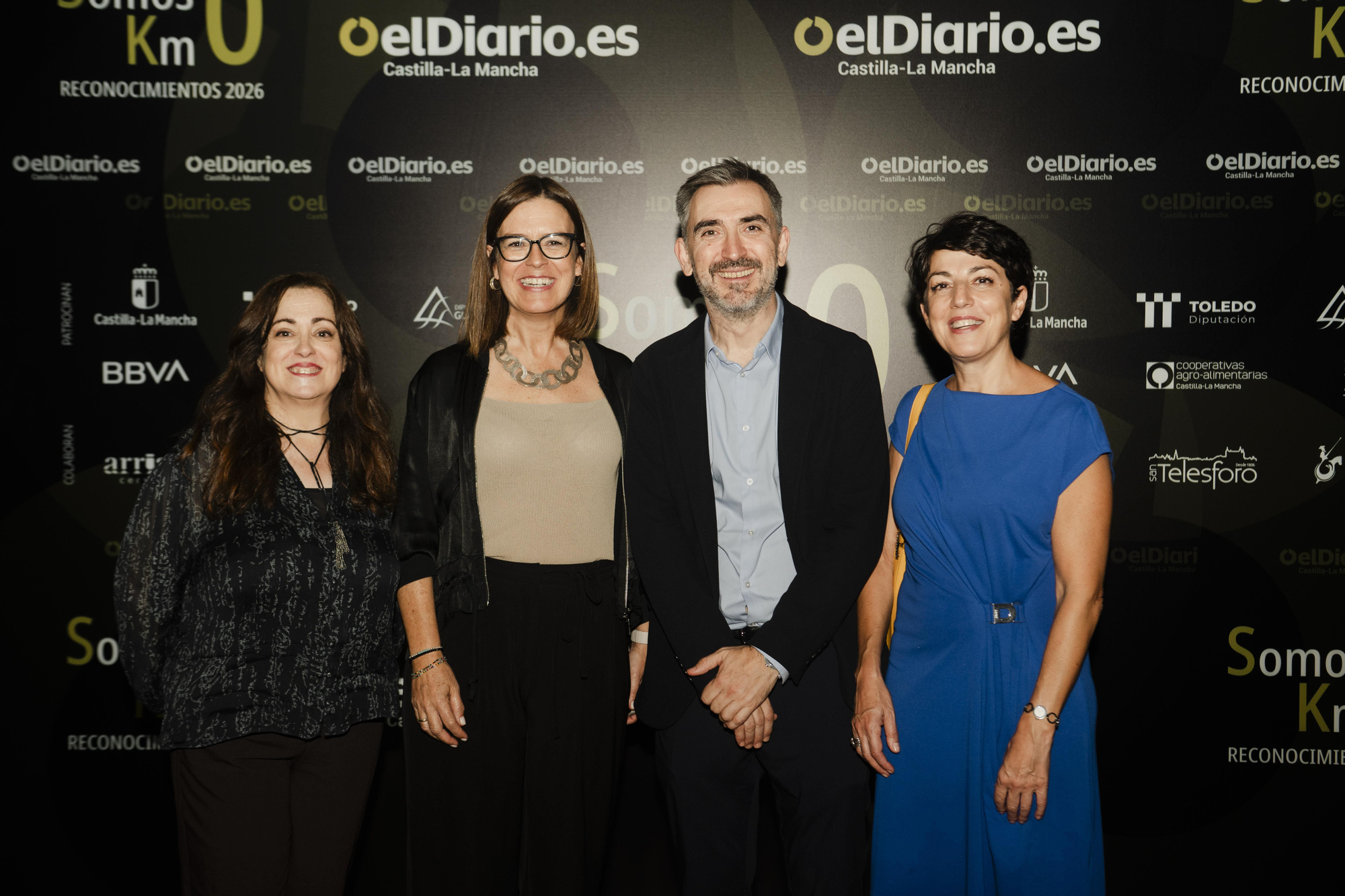 La segunda por la izquierda, la consejera portavoz del Gobierno de Castilla-La Mancha, Esther Padilla; junto a Carmen Bachiller, Ignacio Escolar y Rosalía Lloret