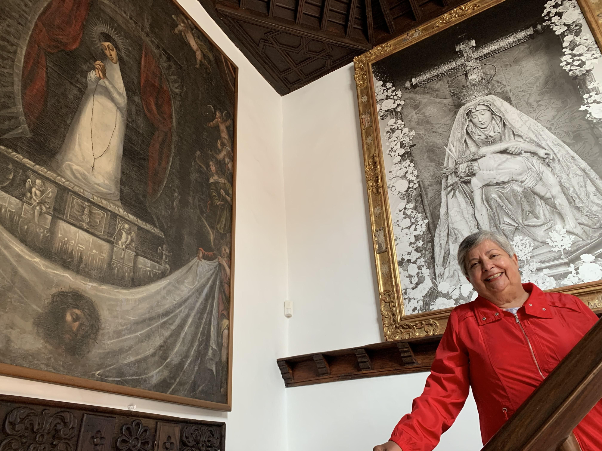 María Remedios Gómez García en la Casa Museo Cayetano Gómez Felipe.
