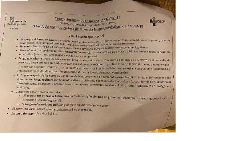 Castilla y León y las instrucciones a sus positivos: autorrastreo, aislamiento y tareas que aporten "emociones positivas"