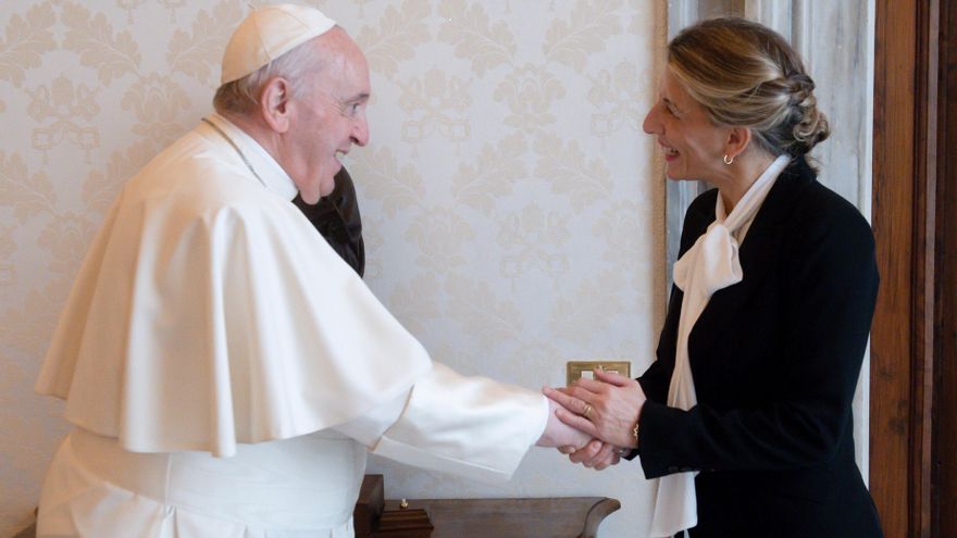 El Papa recibe a la vicepresidenta segunda y ministra de Trabajo, Yolanda Díaz
