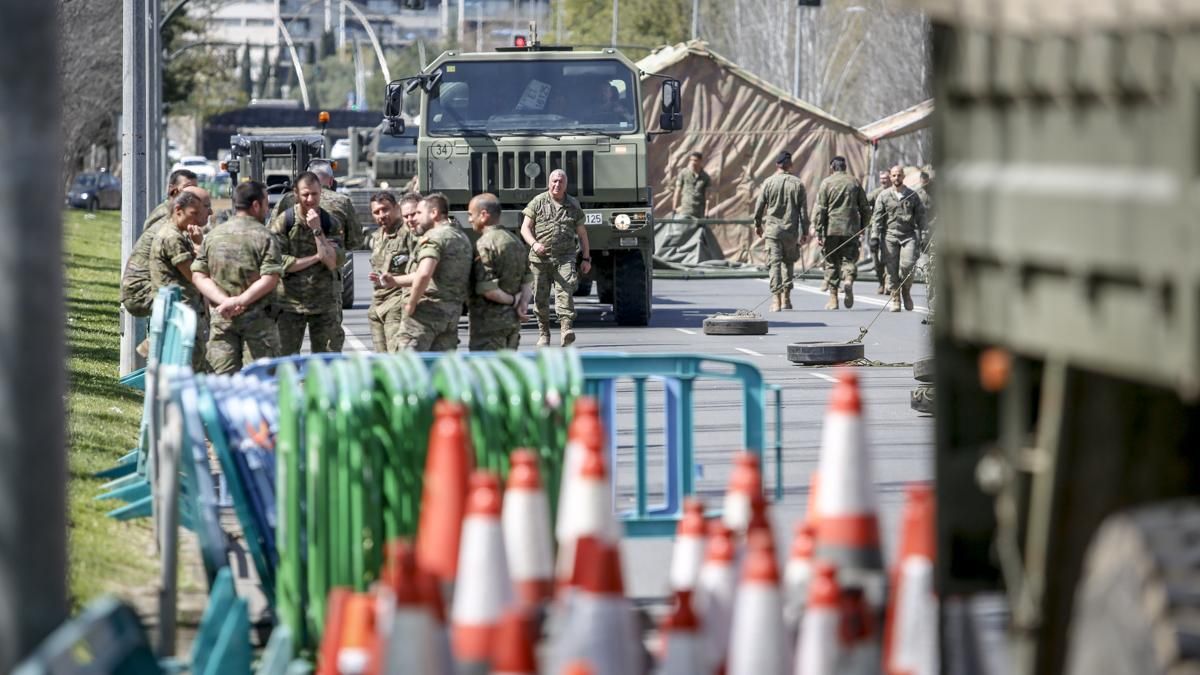 Montaje de la Salida de la Guzmán El Bueno en Carlos III
