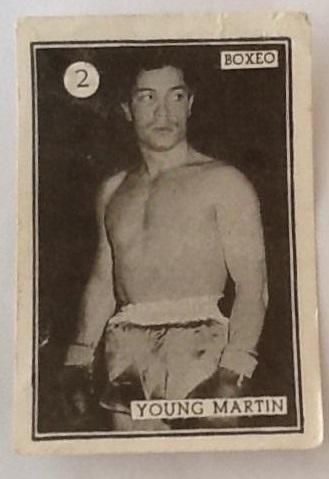 Cromo de boxeo con su imagen