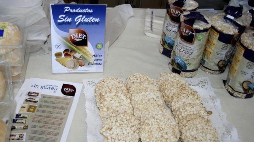 Detalle de varios productos sin gluten.