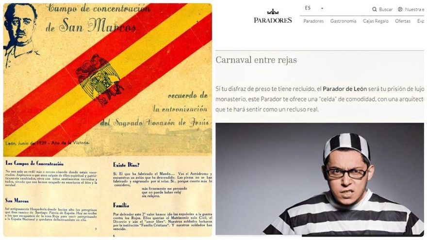 Paradores sugiere para carnaval el disfraz de preso en San Marcos, en León, que fue campo de concentración de Franco