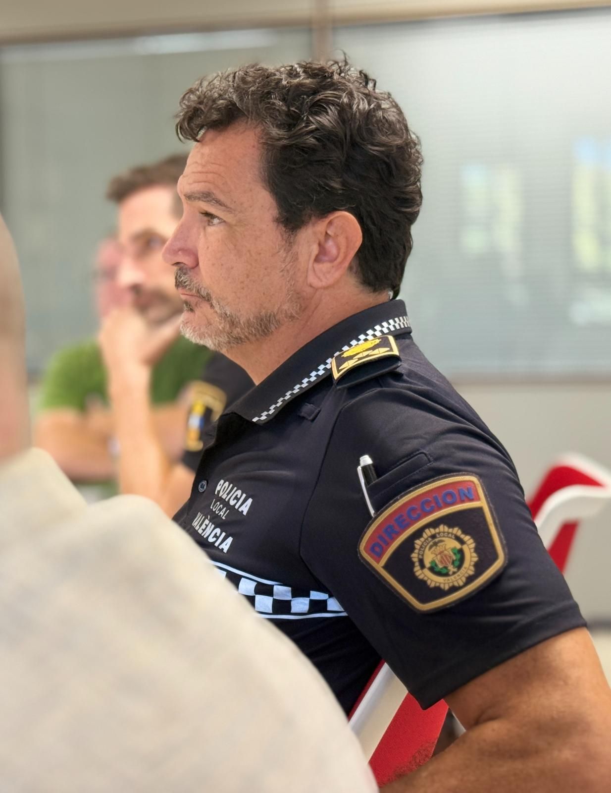 El comisario principal jefe de la Policía Local de València, Ángel Albendín, en un desayuno informativo.
