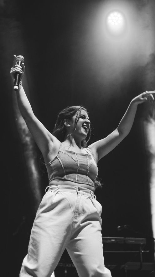 Pilar Moxó en uno de sus conciertos