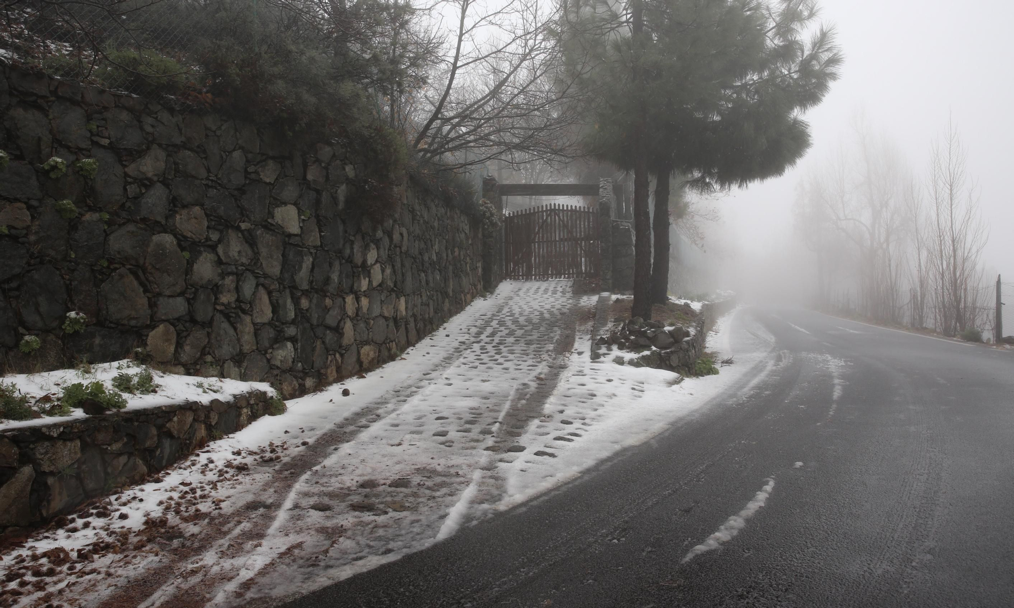 Nieve en la cumbre de Gran Canaria