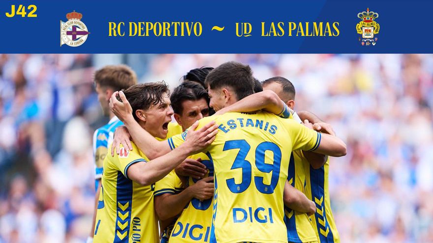 Las Palmas gana en Riazor y jugará 'playoff'