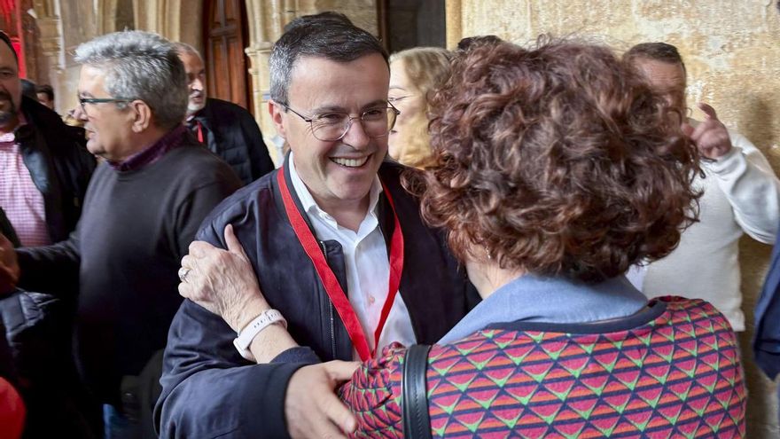 El secretario general del PSOE de Extremadura, Miguel Ángel Gallardo, en Cáceres.