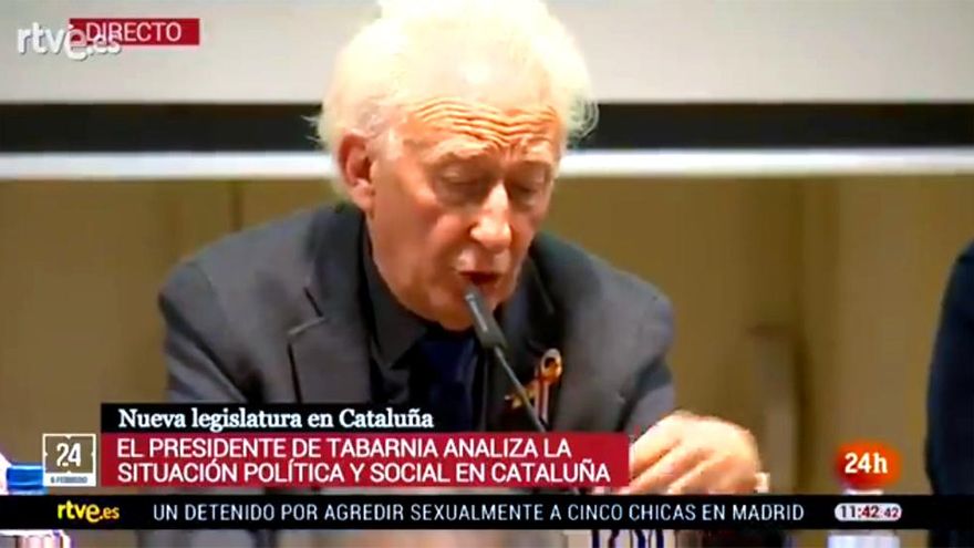 Rótulo del Canal 24 horas  sobre Tabarnia