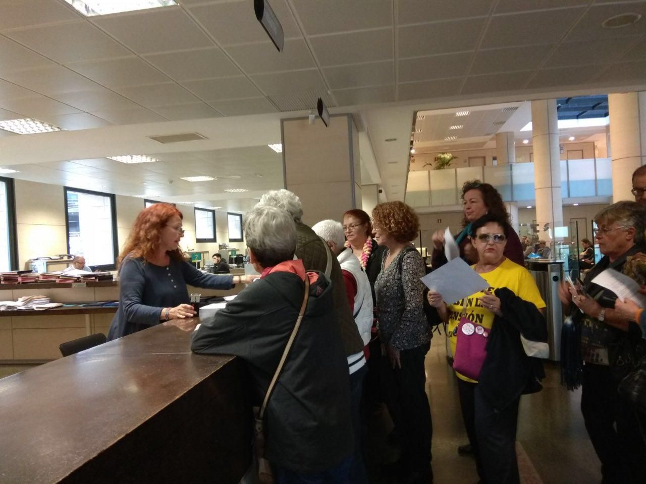 Momento en el que se presenta por registro un escrito con las demandas del colectivo