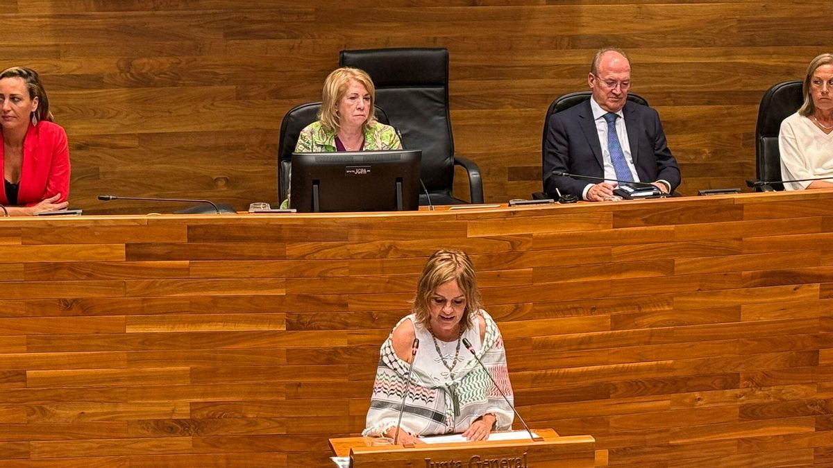 Covadonga Tomé, en su intervención en el debate de estado de la región.