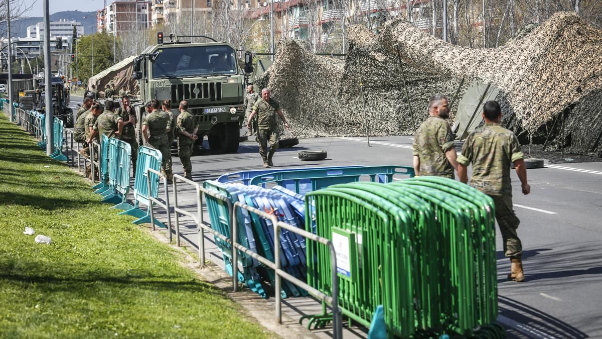 Montaje de la Salida de la Guzmán El Bueno en Carlos III