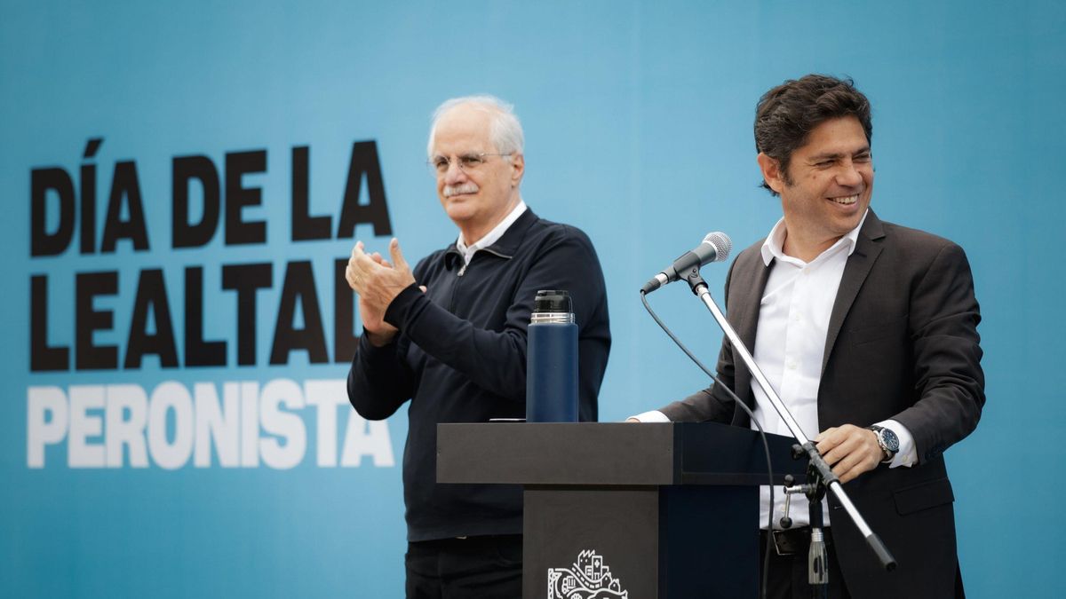 Axel Kicillof en el acto por el día de la lealtad peronista