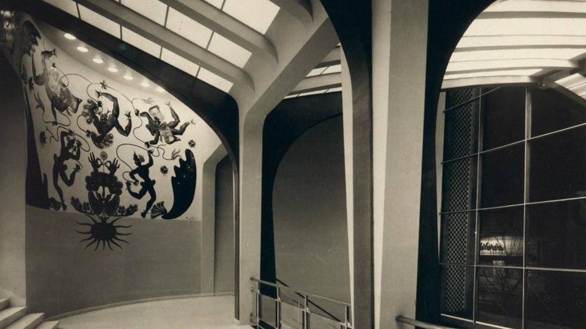 Mural del cine Los Ángeles, 1945.