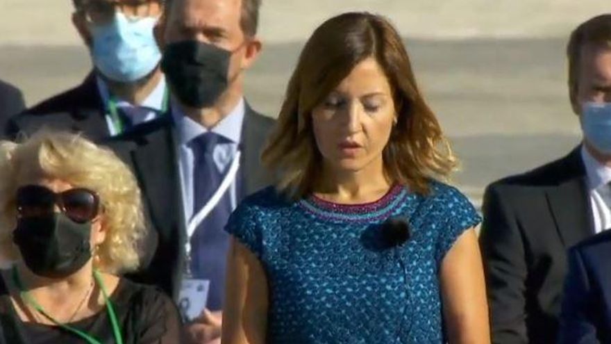 Discurso de una enfermera en representación de los trabajadores sanitarios y esenciales.