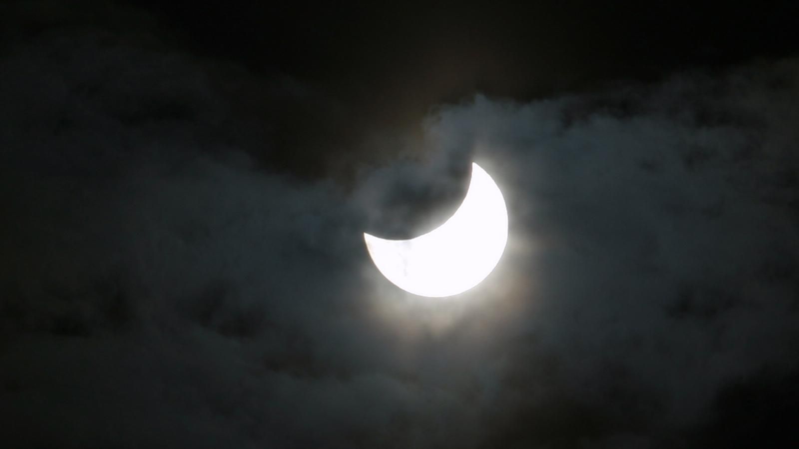 Eclipse de sol desde el sureste de Gran Canaria. (Alejandro Ramos)
