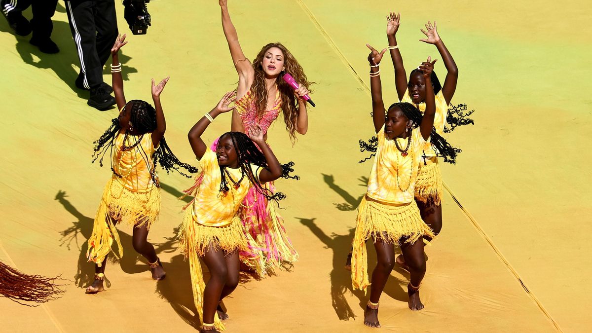 Actuación de Shakira durante el descanso.