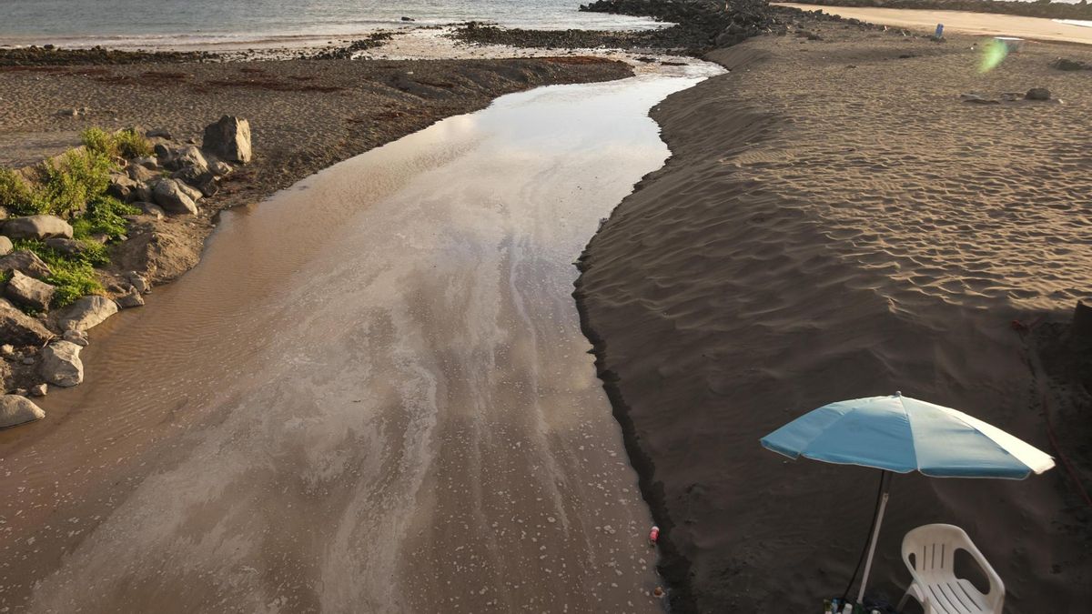 Playa cerrada en Adeje por bacterias fecales y se investigan las causas.