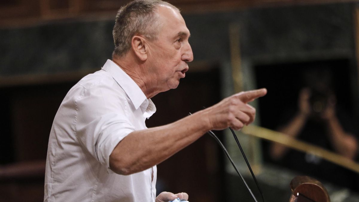El portavoz de Compromís en el Congreso de los Diputados, Joan Baldoví, en el Pleno