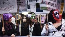 Manifestación por los derechos laborales de las prostitutas.