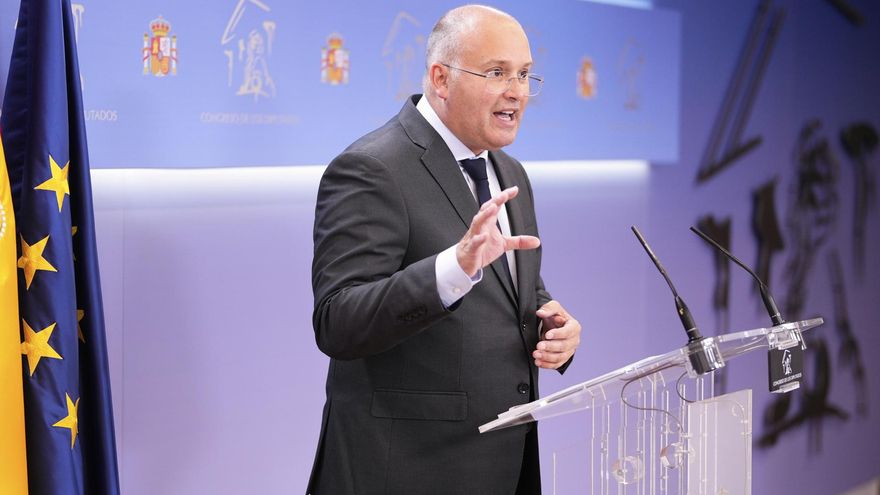 El portavoz parlamentario popular Miguel Tellado en una imagen de archivo en el Congreso.