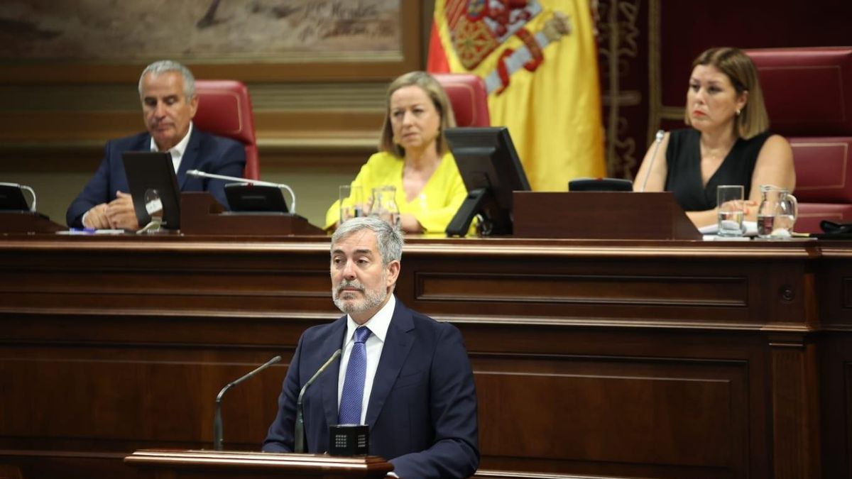 Fernando Clavijo, candidato a la investidura de Canarias en su discurso ante el Parlamento