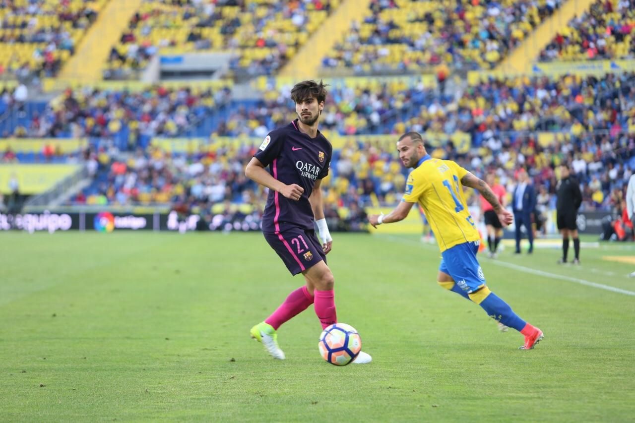 Partido entre la UD Las Palmas y FC Barcelona. Alejandro Ramos.