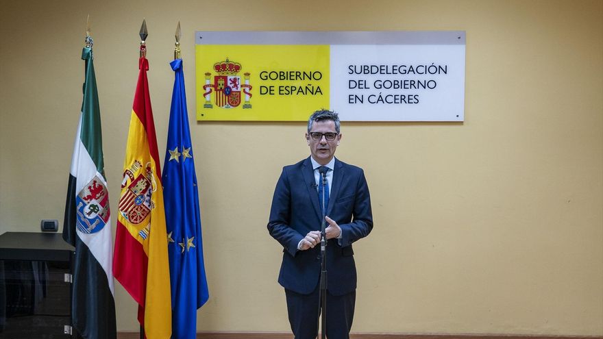 El ministro de la Presidencia, Justicia y Relaciones con las Cortes, Félix Bolaños, a 5 de julio de 2024, en Cáceres, Extremadura.