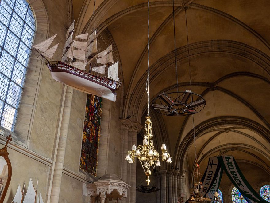 Exvoto marinero en la Iglesia de Port en Bessin.