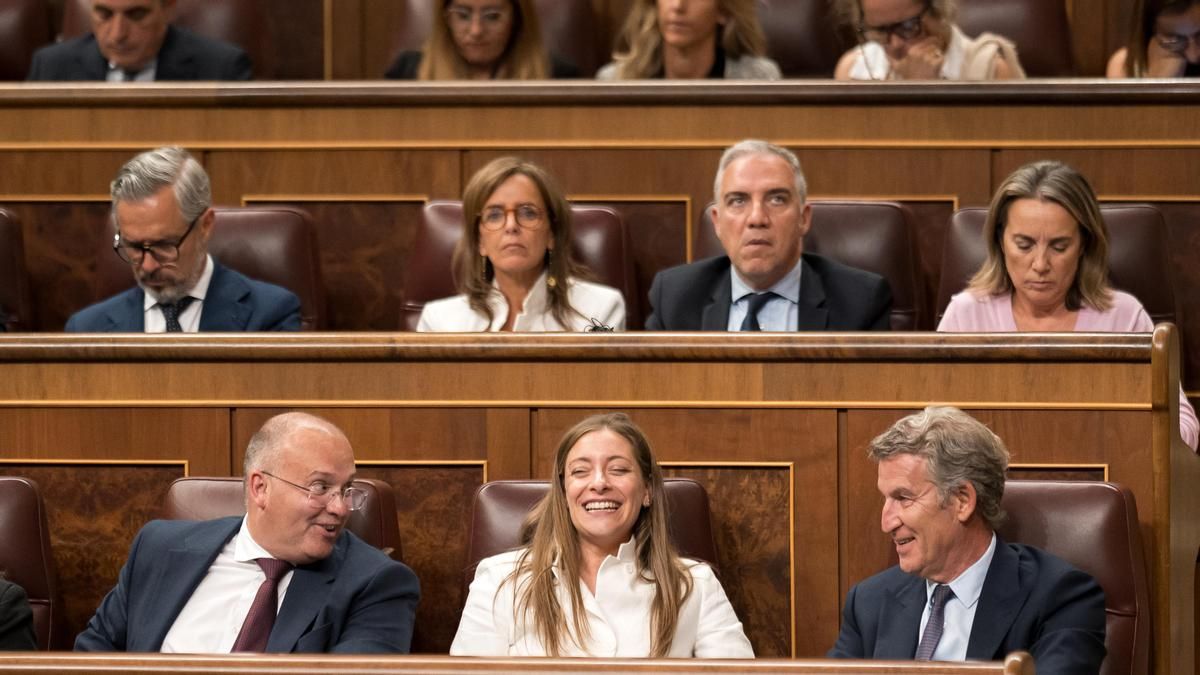 La bancada del Partido Popular durante las últimas votaciones en el Congreso.