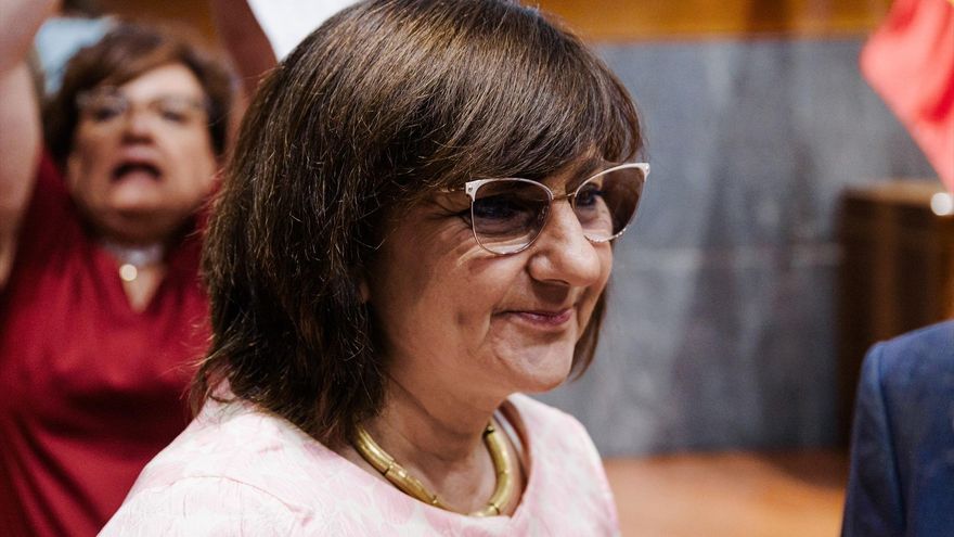 La fiscal Almudena Lastra, durante la entrega del premio ‘Justicia más transparente’ en la categoría 'Entidades y Organismos relacionados con la Administración de Justicia' de los 'Premios a la Calidad de la Justicia', en la sede del CGPJ, a 27 de junio de 2025, en Madrid (España).
