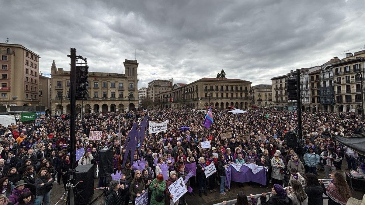 Imagen de la manifestación en Navarra este 8M.