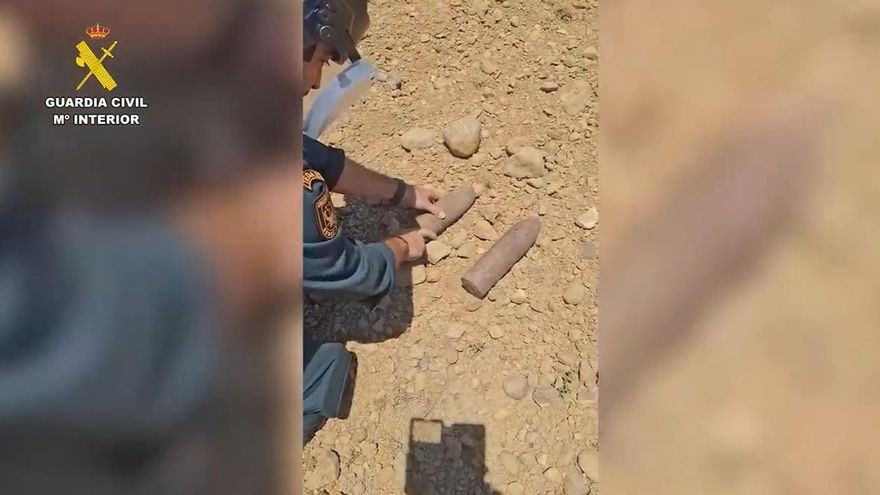 La Guardia Civil destruye dos proyectiles de la guerra civil hallados en la provincia de Córdoba