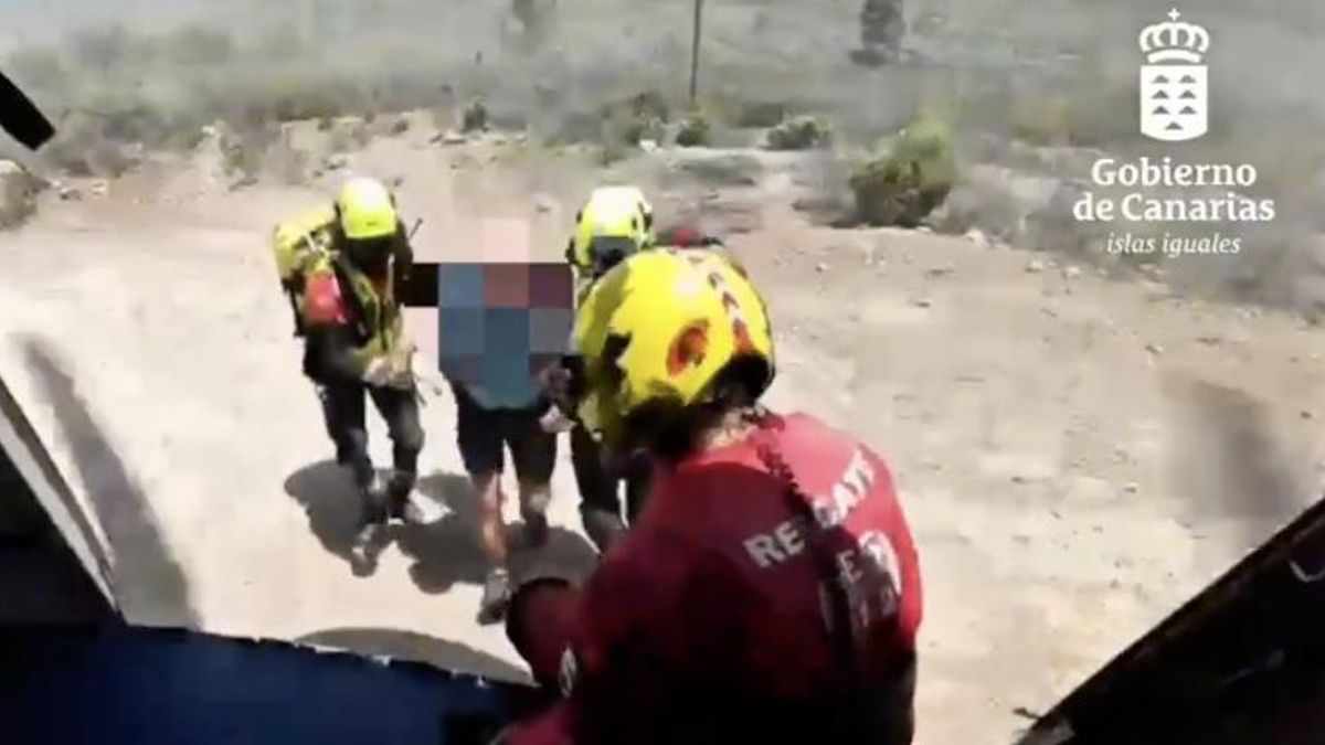 Evacuado en helicóptero un hombre tras picarle un insecto en un sendero de Tenerife