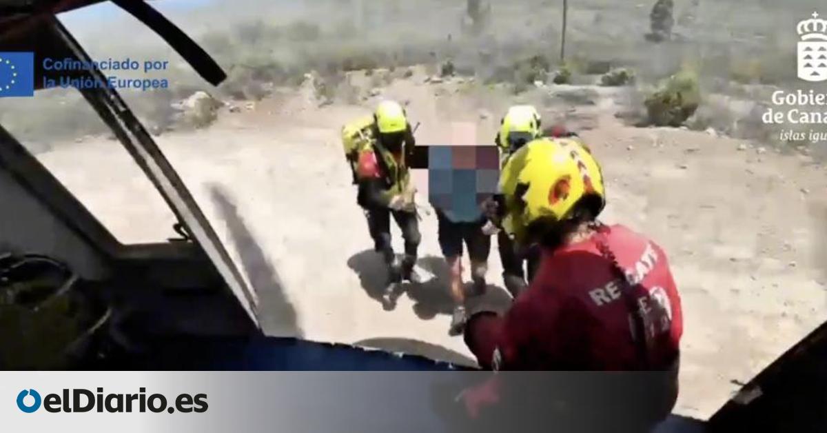 Evacuado en helicóptero un hombre tras picarle un insecto en un sendero de Tenerife