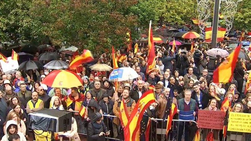 Manifestación contra la amnistía en Extremadura